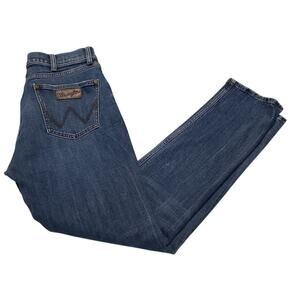 Wrangler Men's Tapered Jeans 33x32 Blue Denim 5-Pocket Stretch